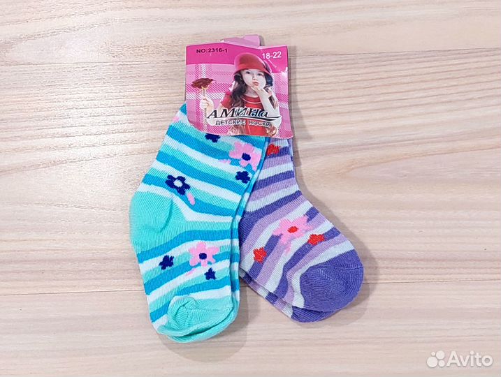 Новые и б/у носки для девочки пакетом (2-3 года)