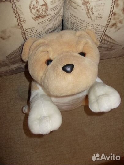 Мягкая игрушка породистая собака, в длину 50 см