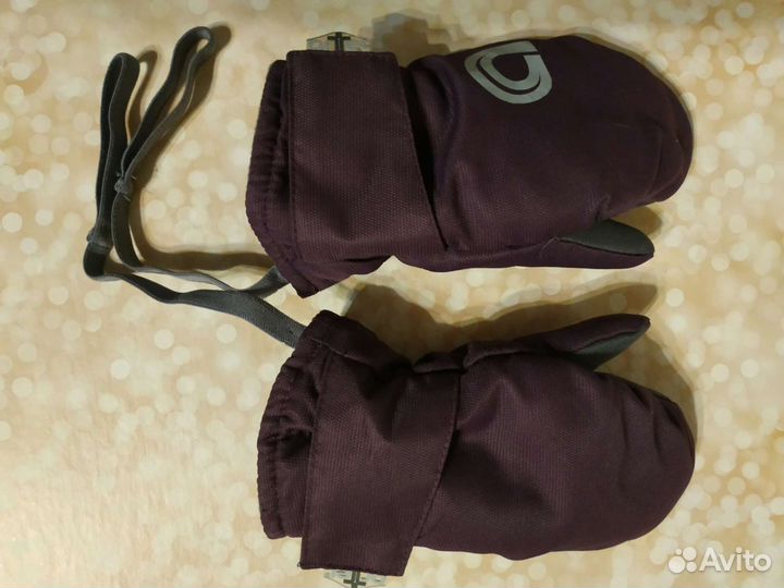 Варежки зимние детские новые, размер 3-4
