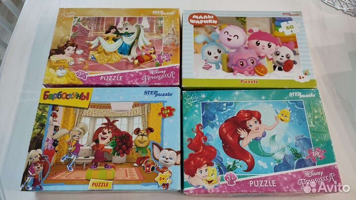 Пазлы детские пакетом 8 шт