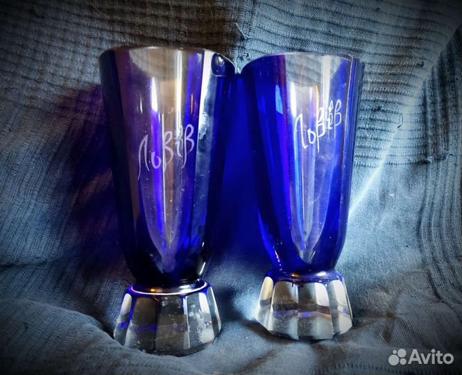 Бокалы Львiв, цветное стекло