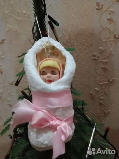 Новогодние игрушки ручной работы из ваты