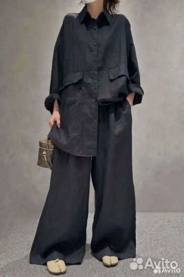 Женский новый летний брючный костюм двойка 50р