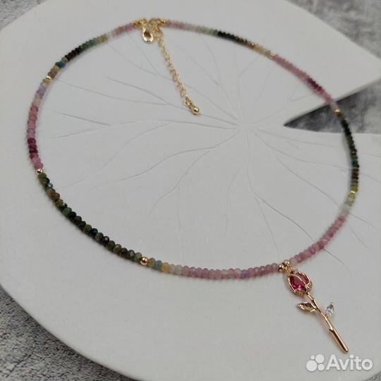 Колье чокер из натуральных камней