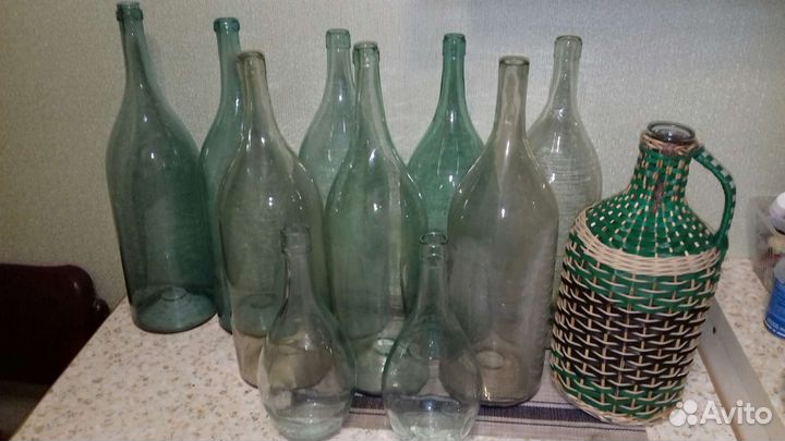 Банки 10л.бутылки четверть