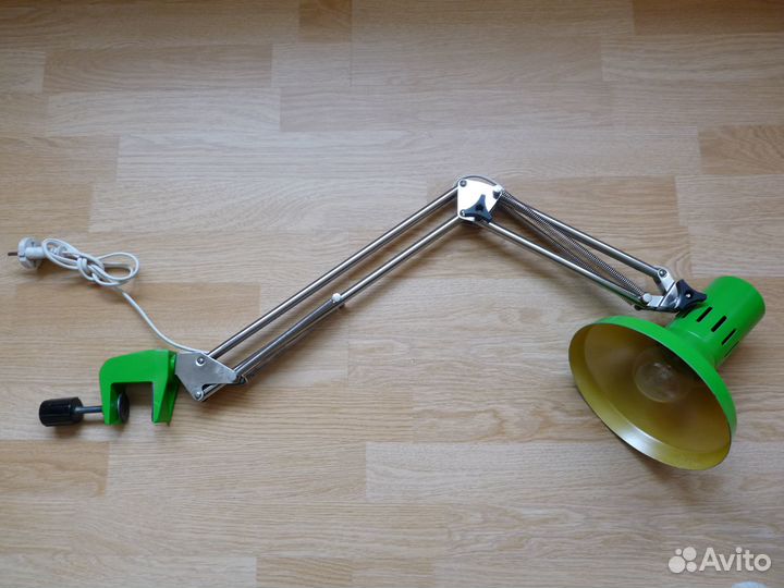 Настольная лампа на струбцине. СССР