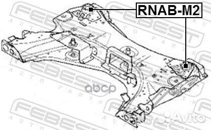 Сайлентблок подрамника зад прав/лев renault