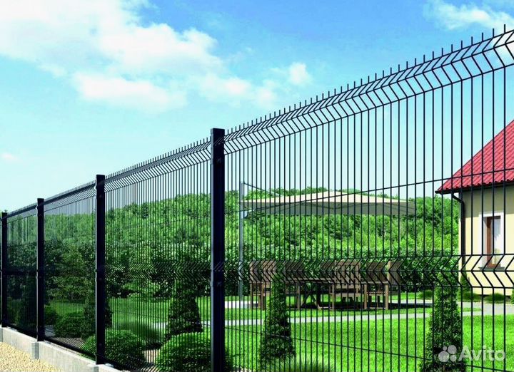 Забор из 3Д сетки под ключ