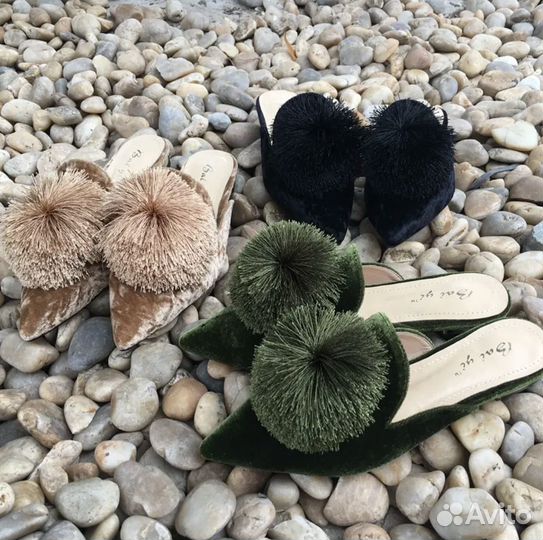 Мюли с помпоном как у Кендалл 39-40