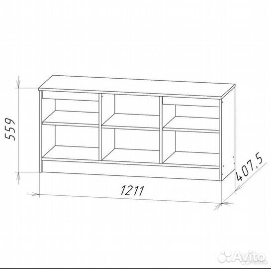 Тумба под тв 120 см белая Ницца 9