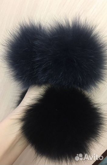 Помпоны из натурального меха