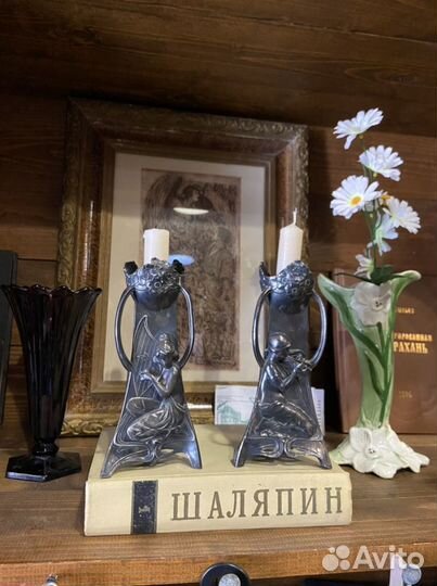 Антикварные подсвечники модерн, WMF