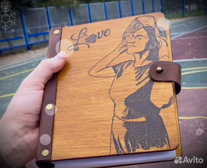 Деревянный ежедневник / блокнот из дерева