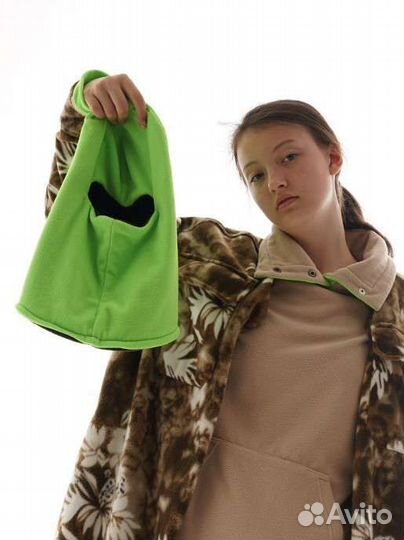 Балаклава двухсторонняя (зелёный, коричневый)