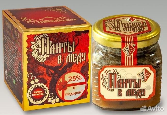 Панты Алтайского Марала в Меду(для мужчин и женщин