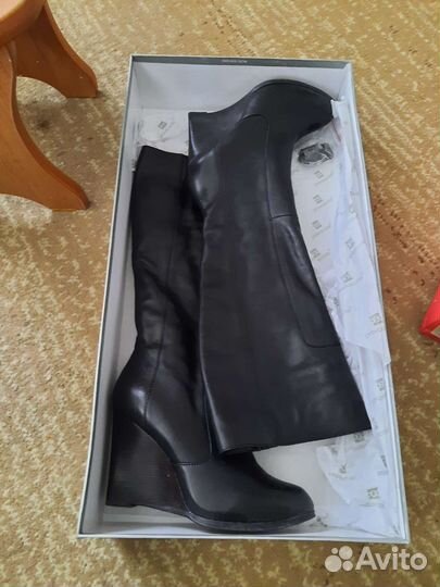Сапоги кожаные женские демисезонные 38 размер
