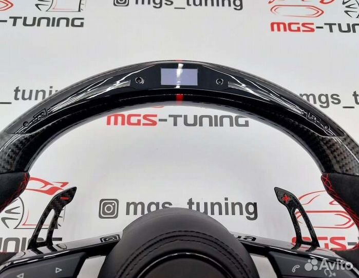 Руль Audi RS карбон экран Ауди A6 C8 RS6 А6 рс6