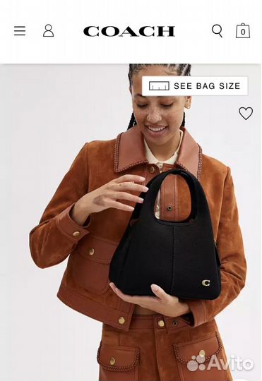 Сумка женская натуральная кожа Coach