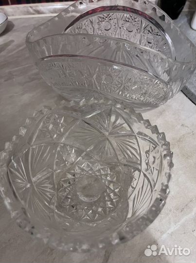 Хрустальная вазы или салатники