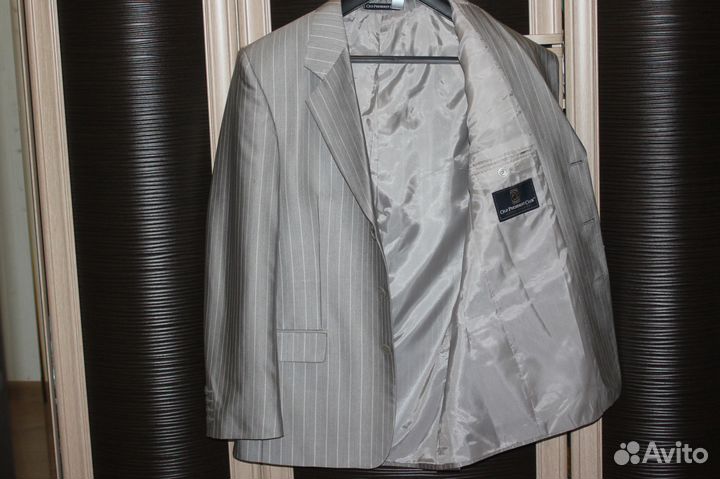 Костюм мужской, серый в полоску OLD president club