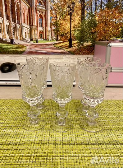Хрустальные фужеры/рюмки/стопки/графин/стекло СССР