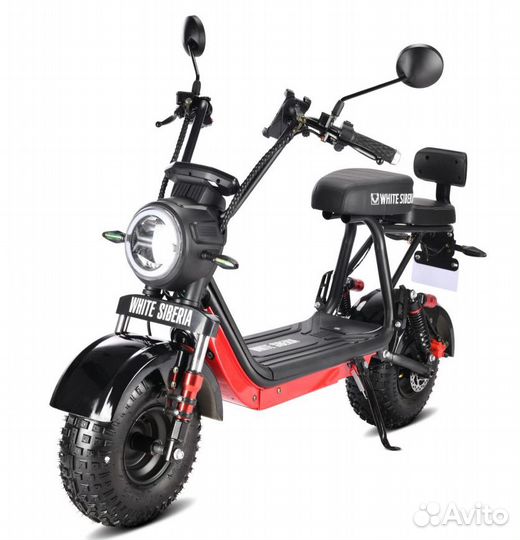 Электроскутер white siberia mini R 2.0 1200W black