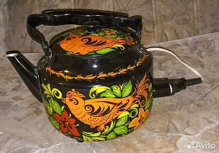 Чайник электрический с росписью Винтаж раритет