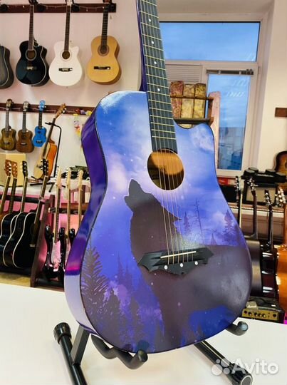 Гитара Elitaro с принтом