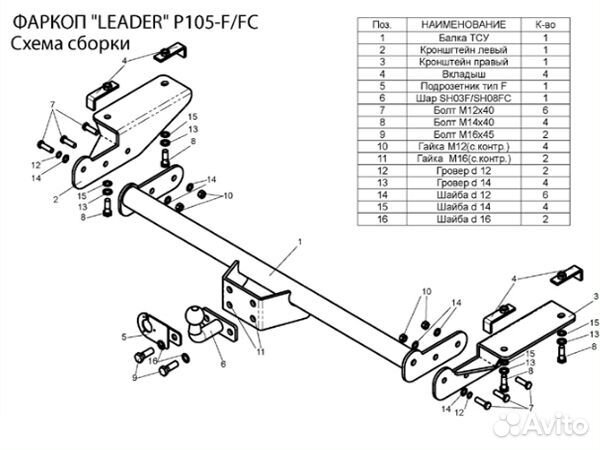Фаркоп Citroen Jumper Jumper Микроавтобус / Peu