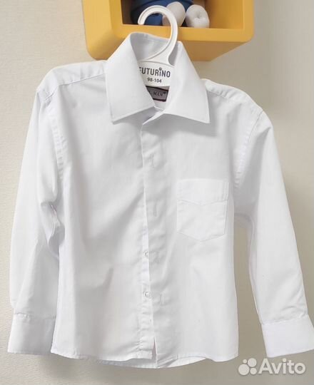 Рубашка белая для мальчика 98-104