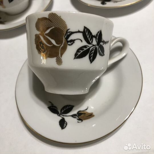 Сервиз кофейный. Роза. гдр