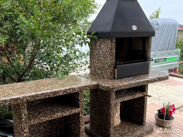 Модульный комплекс барбекю,печь под казан