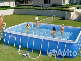 Волейбольный набор для бассейна, прямоугольный 366