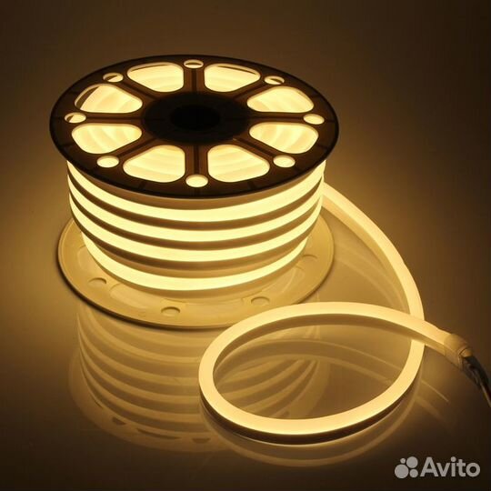 Neon теплый белый гибкая герметичная led лента