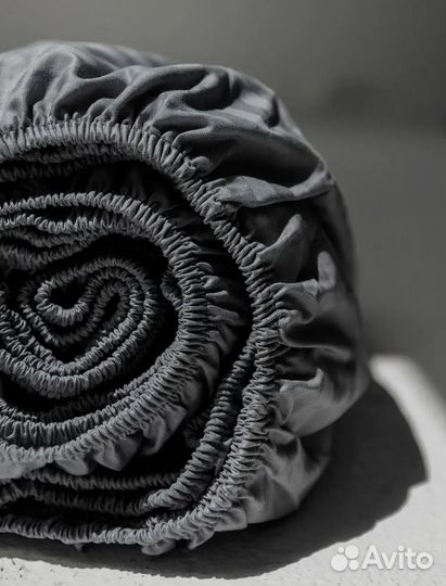 Простынь на резинке 160 200 сатин