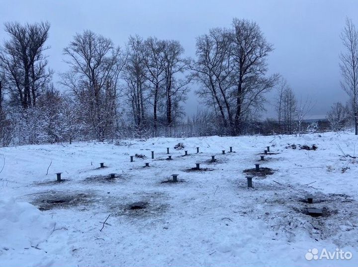 Винтовые сваи с монтажом