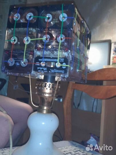 Лампа с самодел абажуром