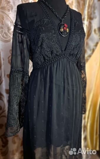Платье шифоновое кружево, вышивка