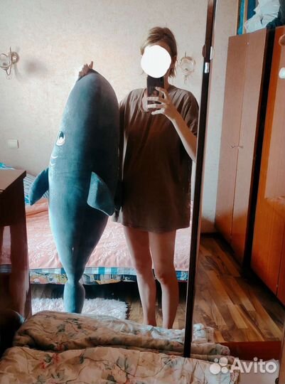 Большая мягкая игрушка кит (акула)