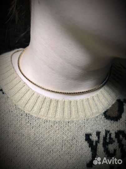 Чокер. браслет на шею, 41 см. Медицинская сталь