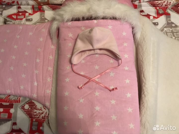 Конверт на выписку для девочки зима