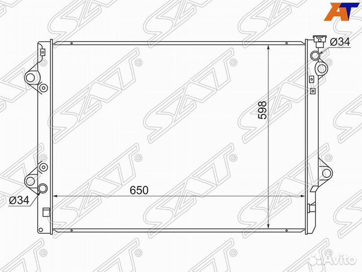 Радиатор охлаждения Toyota Hilux Surf 4