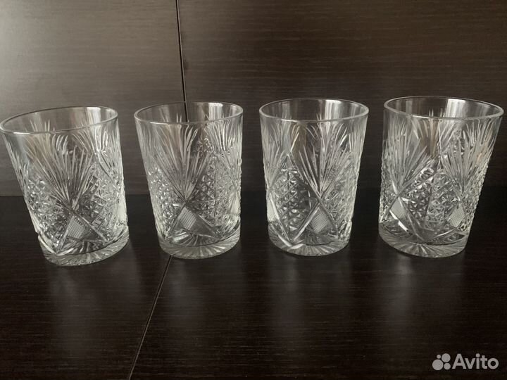 Хрустальные бокалы СССР 4шт