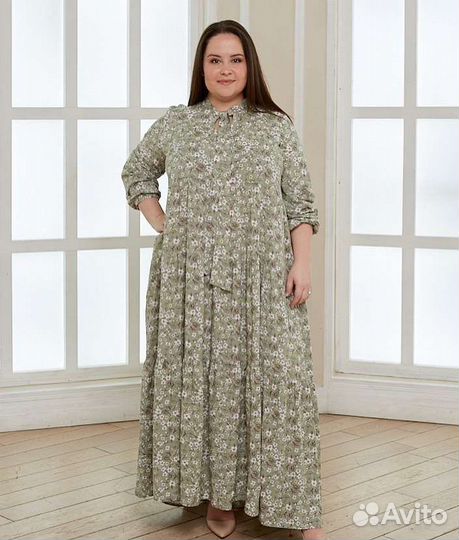 Платье женское хлопковое one size