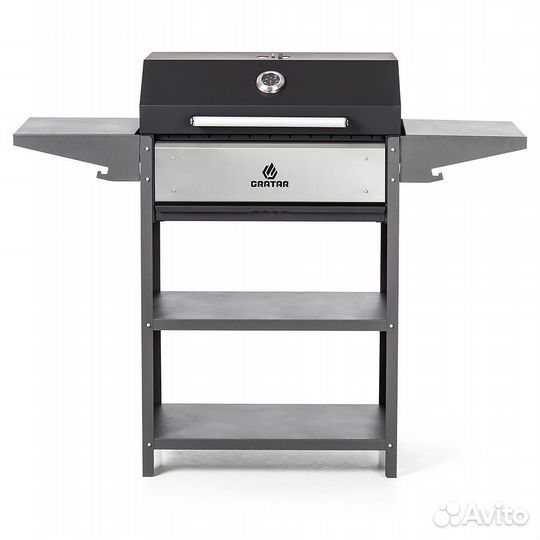 Мангал с крышкой гриль и термодатчиком