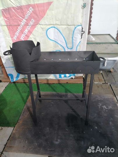 Мангал с печкой под казан