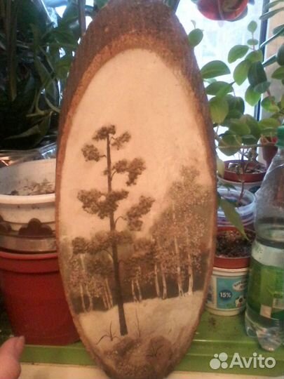 Продаю деревянное панно с пейзажем