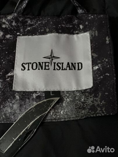 Зимний пуховик stone island raso gommato