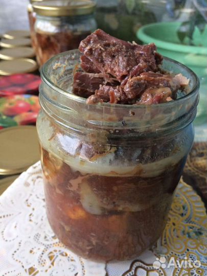 Мясо в собственном соку из лося