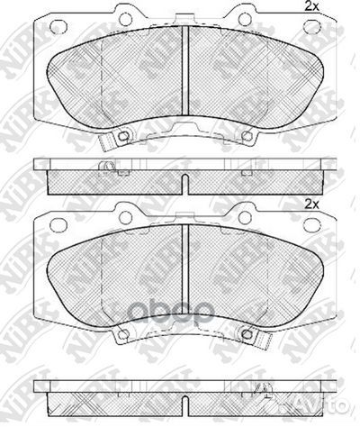 Колодки тормозные toyota hilux 07- перед